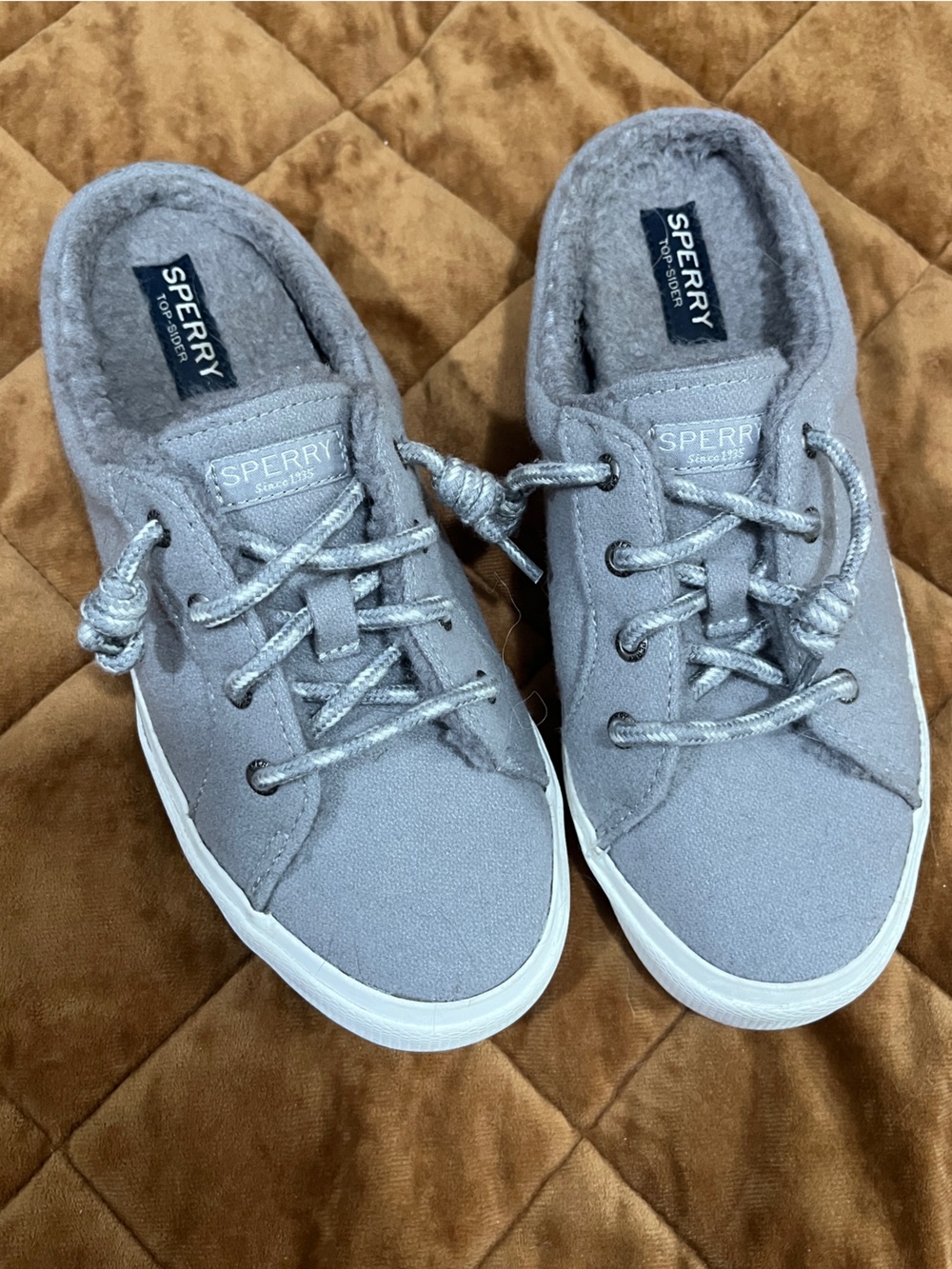 Sperry Light Gray Canvas Lace-Up Casual Shoes